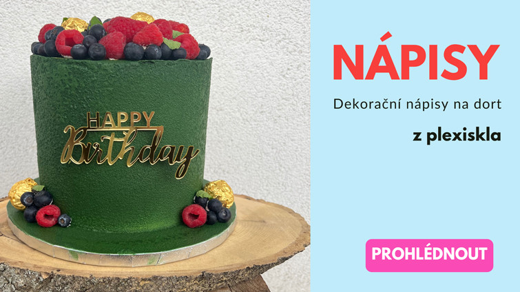 nápisy na dort